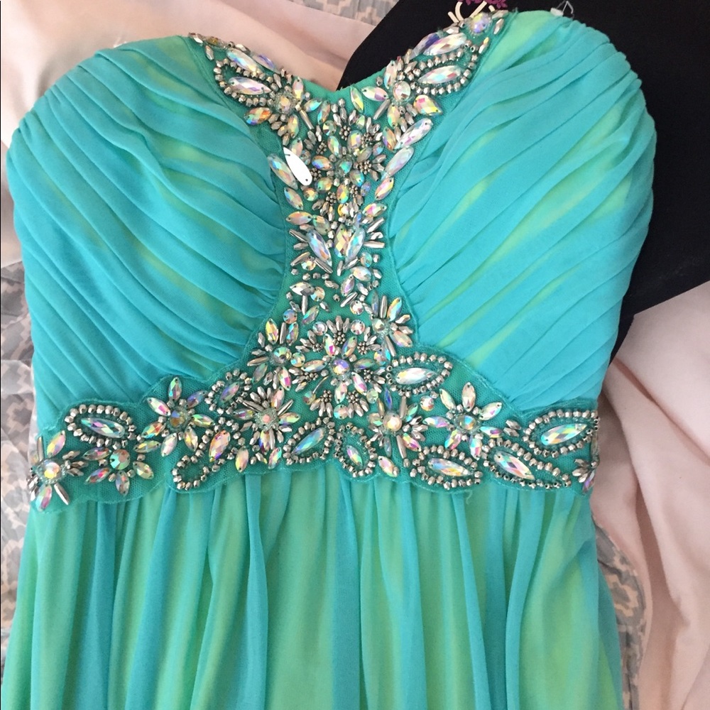 Teal gown/prom dress